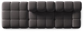 Ciemnoszara aksamitna sofa 282 cm Bellis – Micadoni Home