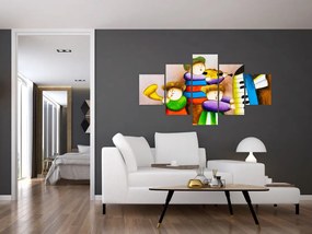 Obraz - Muzycy, malarstwo (125x70 cm)