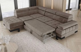 Narożnik SELVA L z funkcją spania i pojemnikiem Lewostronny w tkaninie SALVADOR 12 WERSAL