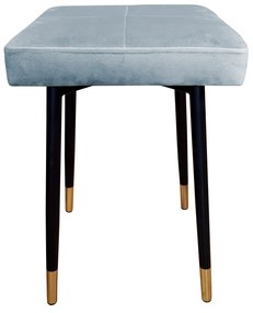 Taboret MAX BL06 szary błękit podstawa czarna/złota