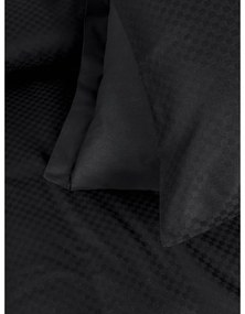 Czarna pościel jednoosobowa z bawełny renforcé 140x200 cm Checkered – Mila Home Luxury