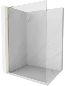 Mexen Kioto L ścianka prysznicowa Walk-in 60 x 200 cm, transparent, złota szczotkowana - 800-060-103-55-00