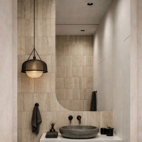 Lustro asymetryczne bez podświetlenia ROUND Corner  | Różne rozmiary | Różne kolory : Kolor tafli szkła - Grafit, Rozmiar - 80 x 160 cm, Wersja - Prawa