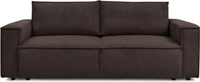Szarobrązowa sztruksowa rozkładana sofa 245 cm Nihad – Bobochic Paris