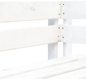 Biała ławka ogrodowa z palet - Olefix 3X