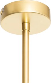 Designerska lampa wisząca czarna i złota 6-światłowa - Sinem