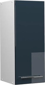 Szafka ścienna ciemnoniebieski wysoki połysk 30x34.1x72 fame-line