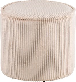 Beżowy sztruksowy puf Taupo – House Nordic