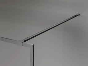 Mexen Kioto-XF ścianka prysznicowa Walk-in z ramką 130 x 202 cm, transparent 10 mm, gun gray szczotkowany - 800-130-104-66-00-X
