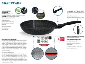 Elo 95002 2-częściowy zestaw patelni Granit Passion 20 + 28 cm