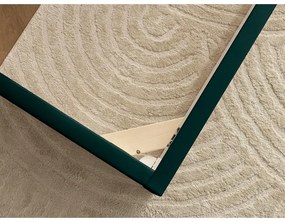 Zielone tapicerowane łóżko dwuosobowe ze schowkiem i stelażem 160x200 cm Badja – Bobochic Paris