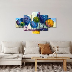 Obraz drzew kopułowych, obraz olejny (125x70 cm)