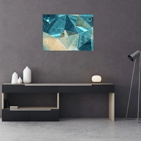 Obraz - Turkusowa abstrakcja (70x50 cm)