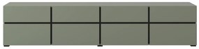 Szafka RTV CROSS 4K4S 225cm zielona/czarna HELVETIA
