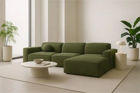 Narożnik w kształcie L Cursal, tkanina Artico, Moss, Prawy