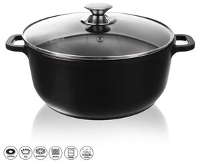 Aluminiowy garnek ze szklaną pokrywką Orion Grande, ø 28 cm