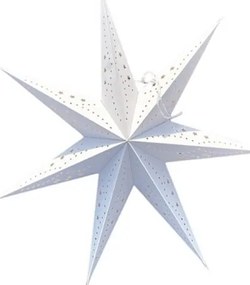 Świąteczna papierowa gwiazda siedmioramienna STARION 60 cm, biała