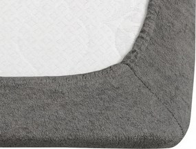 PrzytulneMieszkanie.pl Prześcieradło frotte EXCLUSIVE ciemnoszare 200x220 cm
