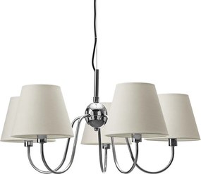 ByRydens 4202720-6510 - Żyrandol na linkach LYNF 5xE14/8W/230V chrom/biały