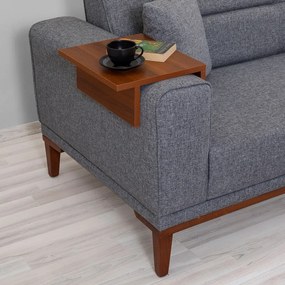 Ciemnoszara rozkładana sofa 223 cm Liones – Artie