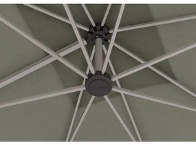 KNIRPS 320 x 320 cm - luksusowy wahadłowy parasol ogrodowy z drążkiem bocznym : Kolor parasola Knirps - Czarny