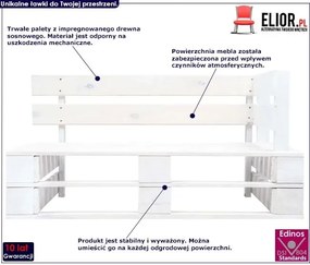 Biała ławka ogrodowa z palet - Olefix 3X
