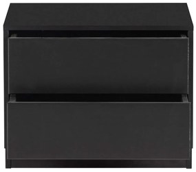 Czarna modułowa szafka pod TV z litego drewna sosnowego 50x40 cm Finca – WOOOD