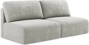 Otwarta Sofa 3-osobowa z funkcją spania - z tkaniny szenilowej - jasny szary - KONA