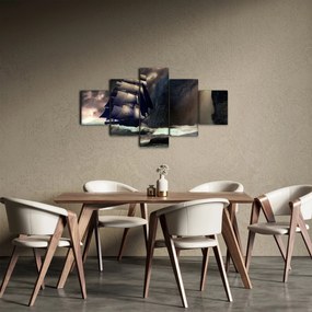 Obraz - Statek między klifami (125x70 cm)