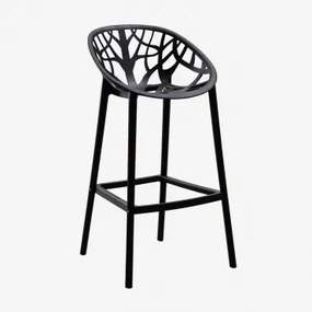 Zestaw 4 Wysokich Stołków Z Polipropylenu Ores Czarna & ↑65 Cm - Sklum