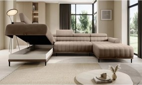 Narożnik CALDO XL Lewostronny z funkcją spania wolnostojący w tkaninie RUN AGAIN 11 WERSAL