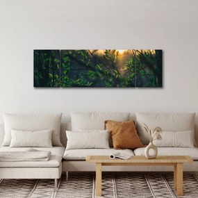 Obraz słońca przeświecającego przez gałęzie drzew (170x50 cm)
