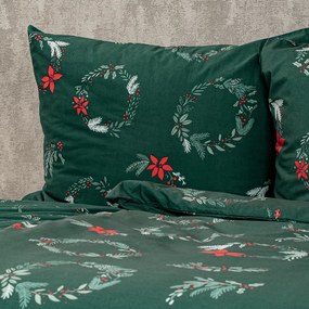 4Home Świąteczna pościel bawełniana Poinsettia, 160 x 200 cm, 70 x 80 cm, 160 x 200 cm, 70 x 80 cm