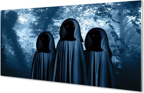 Szklany Panel Mroczny Las i Straszne Postacie