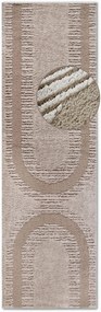 Dywan nowoczesny 3D Elle Collection Gallery Geometryczny beżowy 80 cm x 240 cm