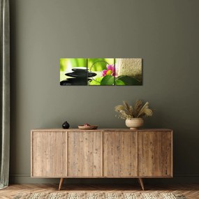 Obraz narzędzi do masażu (z zegarem) (90x30 cm)