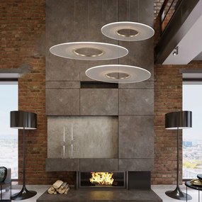Designerska lampa z trzema okrągłymi kloszami Eclipse No.3