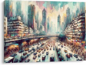 Obraz - Życie w wielkim mieście (70x50 cm)