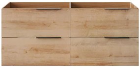 Wisząca szafka pod umywalkę - Jasny naturalny - 120 cm - NISAYA