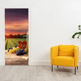Fototapeta na drzwi - Winnica z winem (95x205cm)