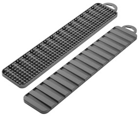 Szara plastikowa podkładka do naczyń 42x8 cm Gravity – Metaltex