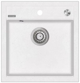 Concept DG00C50WH - Zlewozmywak kuchenny CUBIS 49x51 cm granit/biały