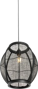 Orientalna lampa wisząca czarna 35 cm - Rob