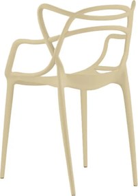 PROMOCJA Beżowe plastikowe krzesło KATO II. jakość