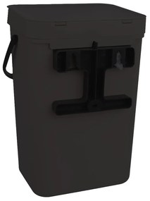 Czarny plastikowy kosz na śmieci 10 l – Orion