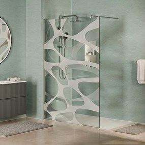 Walk-In Dusche EIRA - Klarglas Wave-Muster 10 mm