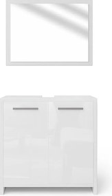 Zestaw mebli łazienkowych biały wysoki połysk/biały 58x33x60 kiko