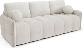 Sofa PURE Rozkładana Dwuosobowa Kremowa Boucle Japandi