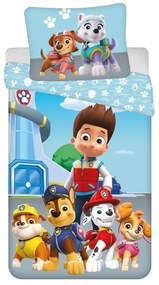 Niebieska bawełniana pościel dziecięca jednoosobowa 140x200 cm Paw Patrol – Jerry Fabrics