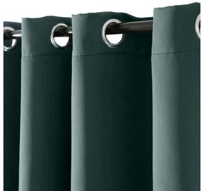 Turkusowa zasłona OXFORD 140x250 cm Zawieszanie: Metalowe pierścienie